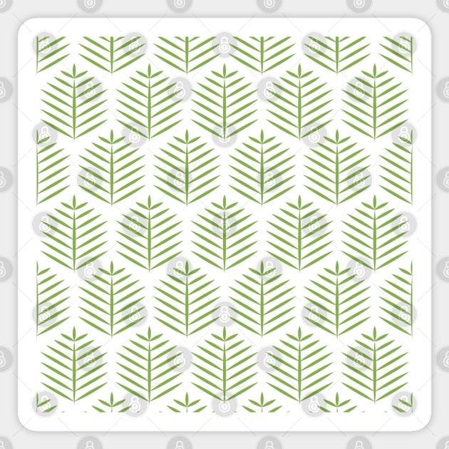 Minimal plant pattern Sticker by Vilmos Varga